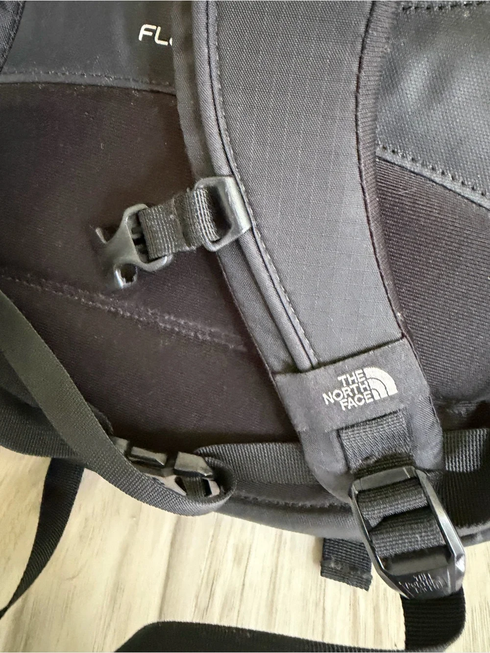 The North Face Black Backpack with Rose Gold Hardware